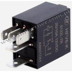 Przekaźnik samochodowy mini 12V 10/20A HFV6-K/012ZL-TR